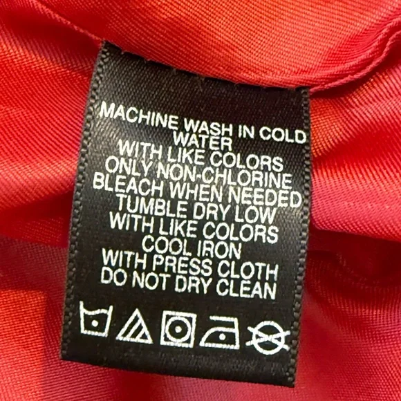 London Fog Red Double Breasted Trench Rain Coat Jacket Size M Classic Chic Bold - Picture 13 of 13